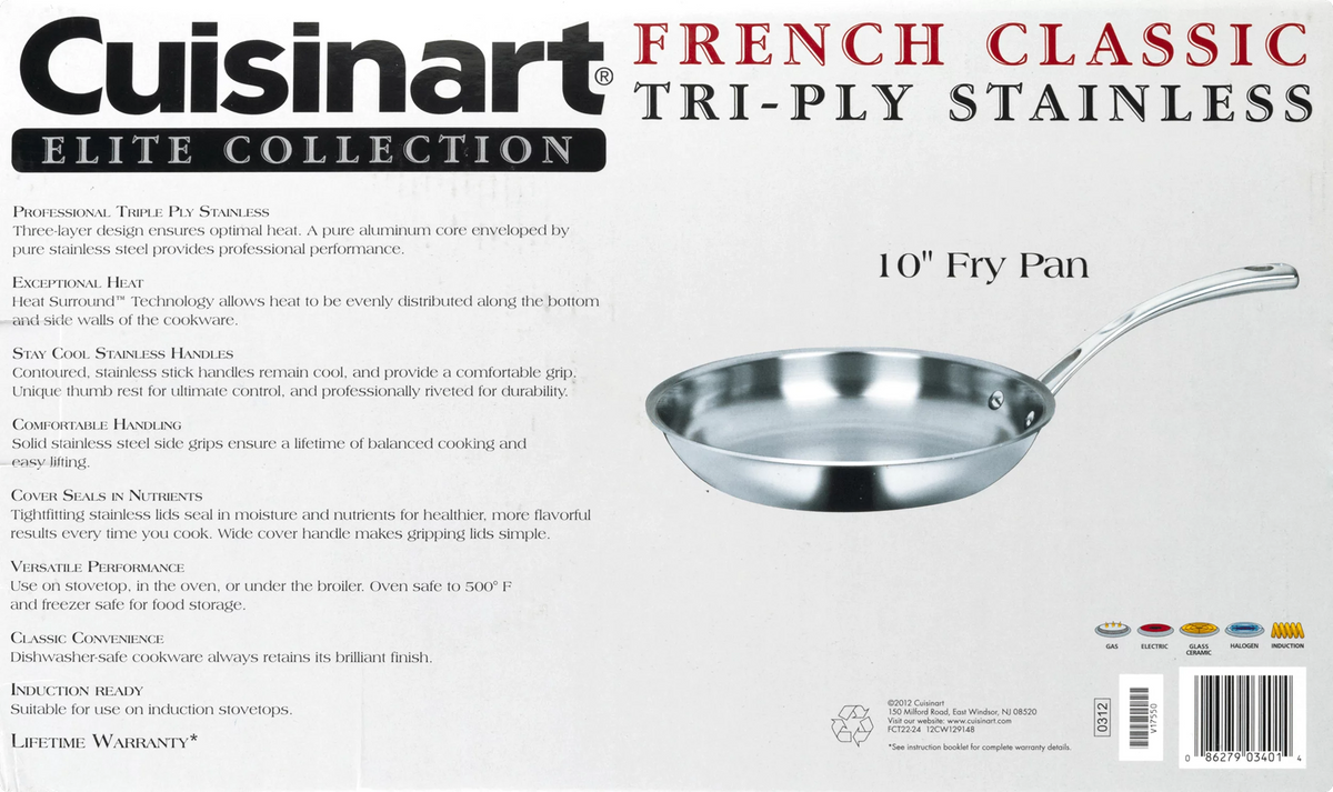 10" Tri-Ply Stainless Fry Pan U297