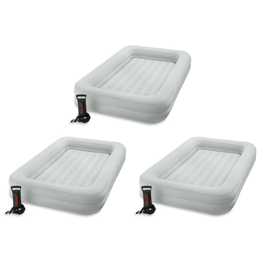 3 Pack Raised Frame Air Mattress Bed with Hand Pump U315747