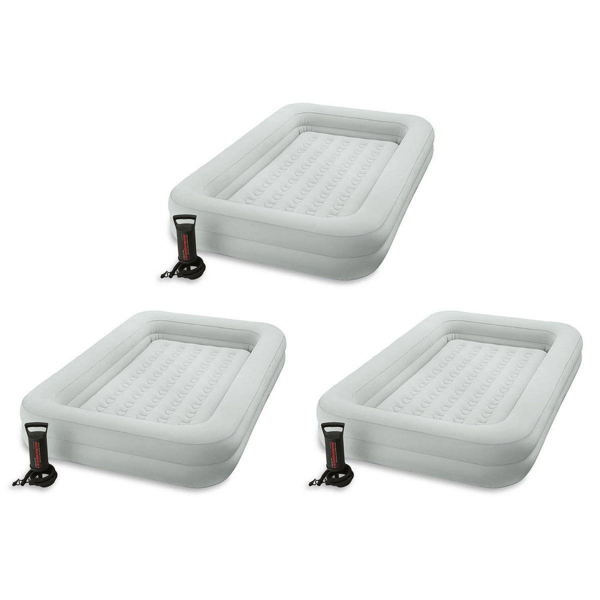 3 Pack Raised Frame Air Mattress Bed with Hand Pump U315747