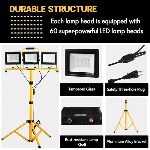 21000 Lumen LED Work Light with Adjustable Tripod Stand J2589