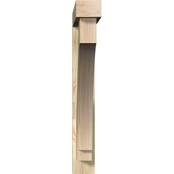 6x22W x 44x22D x 44x22H Rough Sawn Bracket with Offset Brace, Douglas Fir A89709