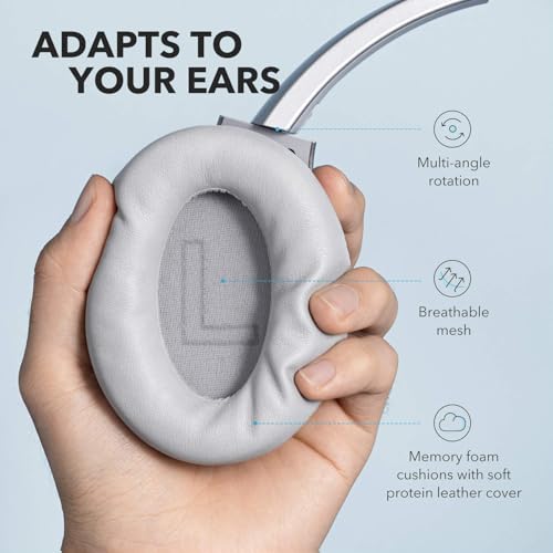 Hybrid Active Noise Cancelling Wireless Over Ear Bluetooth Headphones J61048