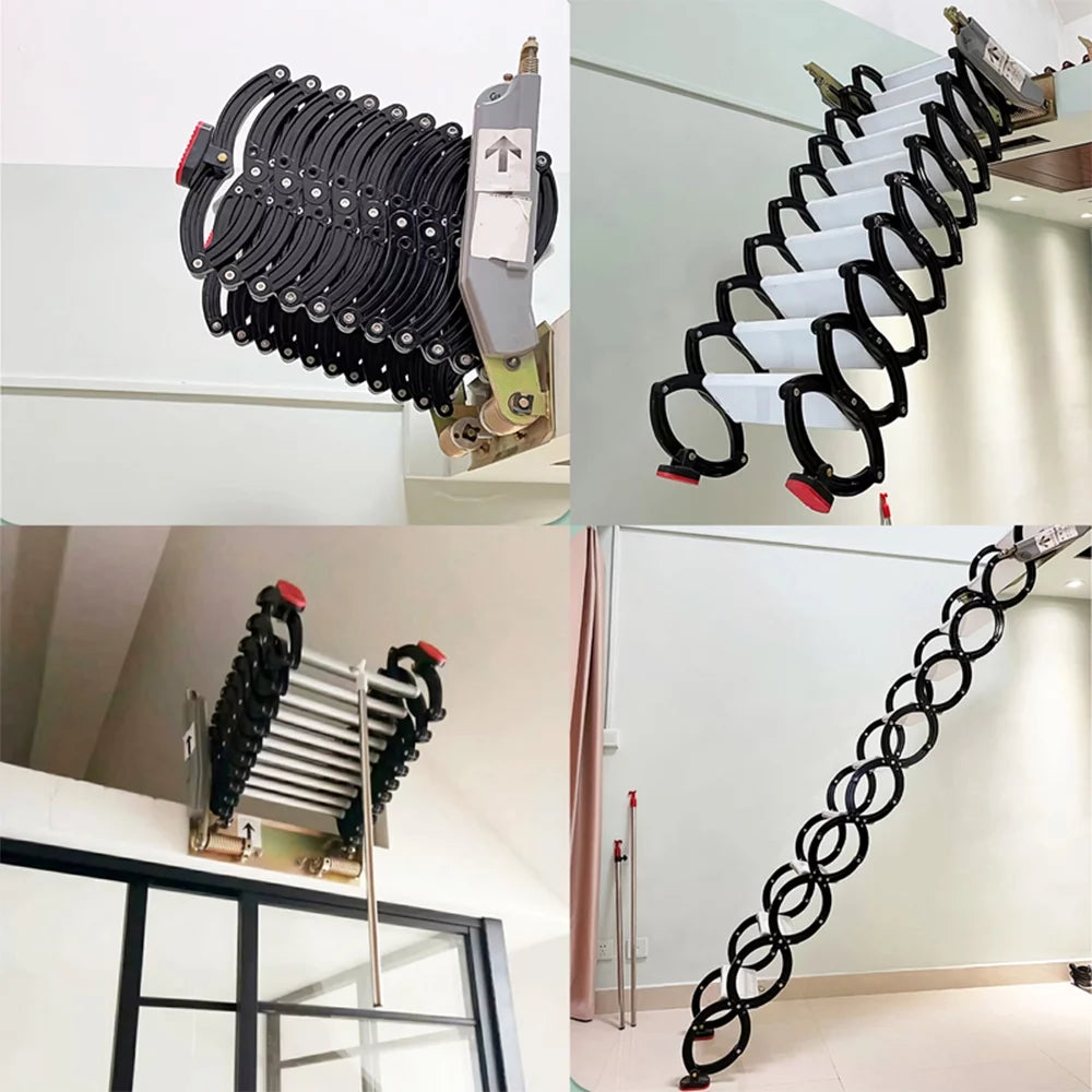 Wall Mounted Loft Ladder Black Y56947