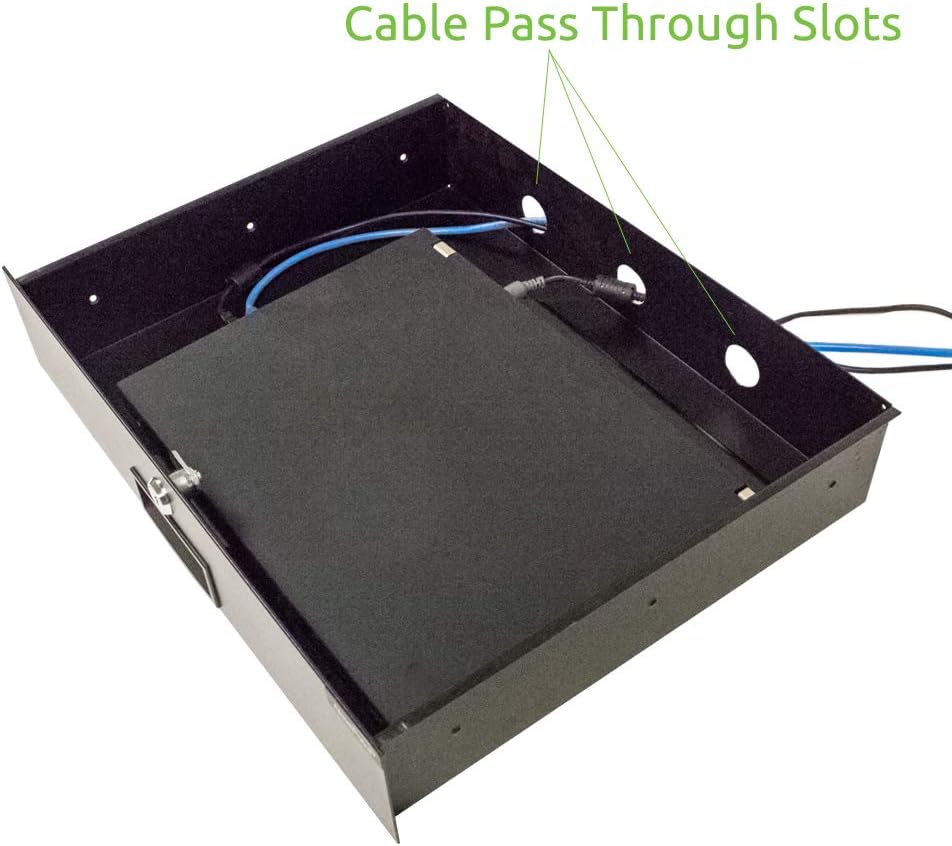 4U Black Rack Mount Drawer with Lock and Key A316