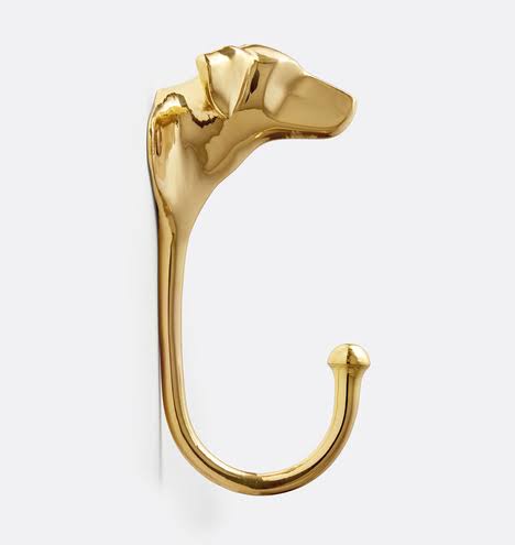 Cast Brass Dog Hook H761