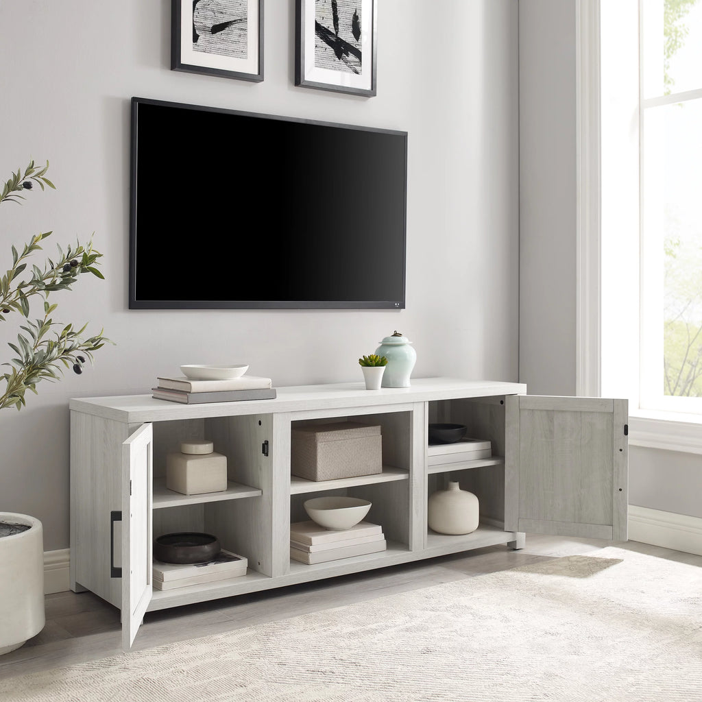 White Modern Wood TV Stand C8946