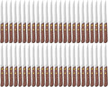 4-1/4-Inch Stainless Steel Serrated-Edge Steak Knives with Wooden Handles K13805