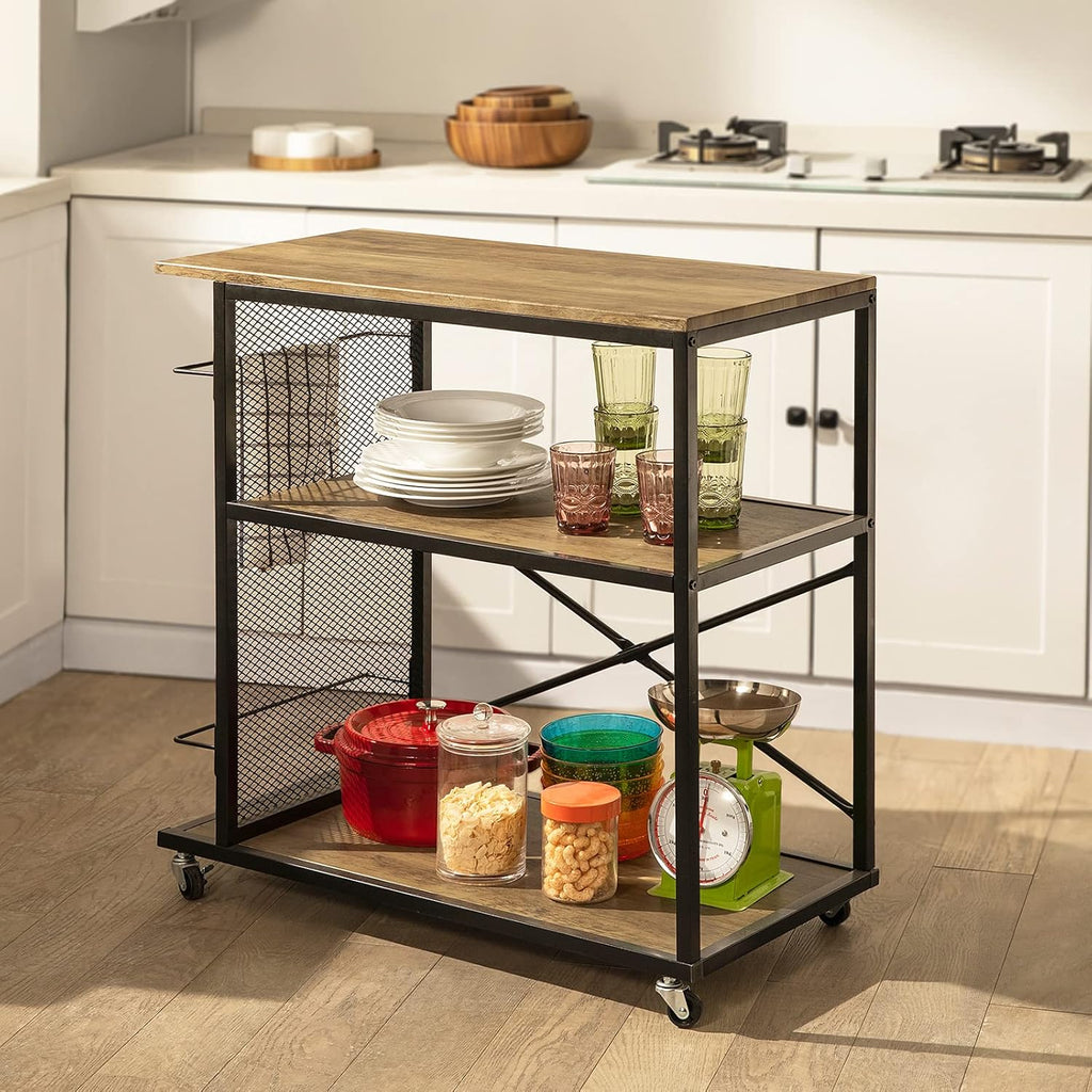 Wood Metal Serving Cart R300691