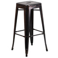 Black Backless Metal Barstool B11719