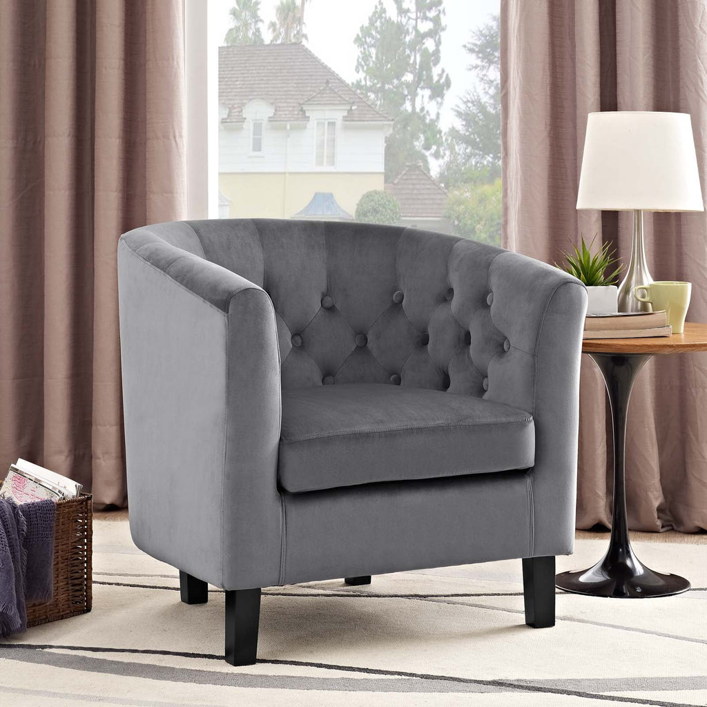Velvet Upholstered Armchair X73097