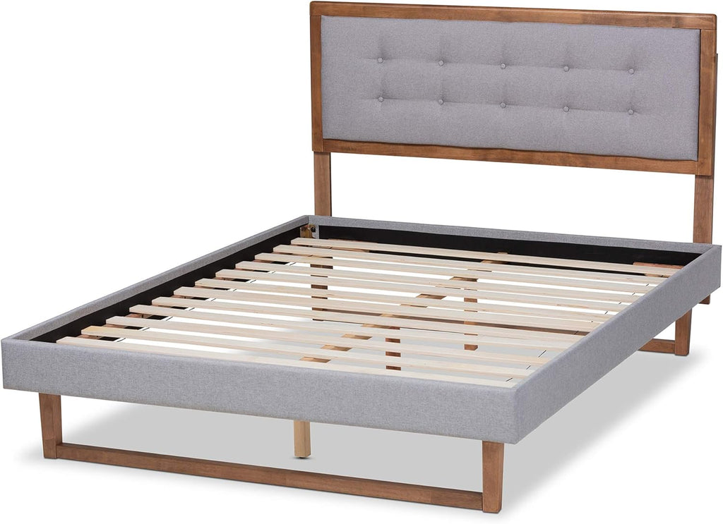 Full Light Grey Platform Bed Z81233