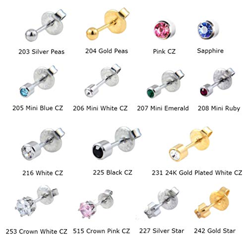 Disposable Self Mixed Colors Ear Piercing Gun Kit Tool (Gold) R79616