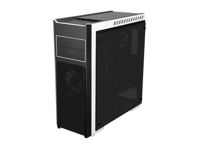 Black Steel Tempered Glass ATX Mid Tower Computer Case C433367