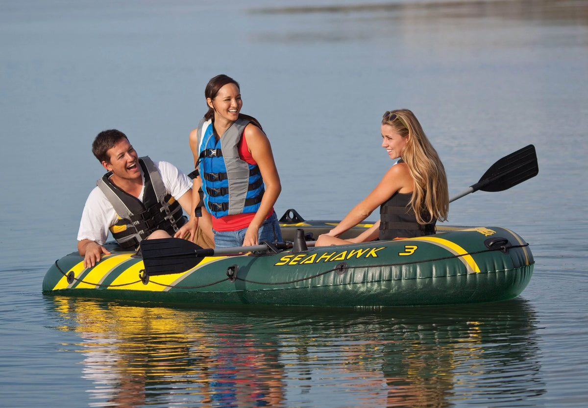 3 Person Inflatable Boat Set with Oars & Pump (2 Pack) E8614