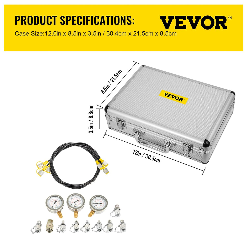 Hydraulic Pressure Test Kit 25/40/60Mpa 9 Couplings O30799