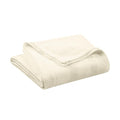 100% Cotton Twin Size Blanket (90 x 66 Inch, White) L9620