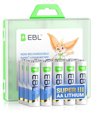 12 Pack 1.5V 3700mAh AA Lithium Batteries Z61864