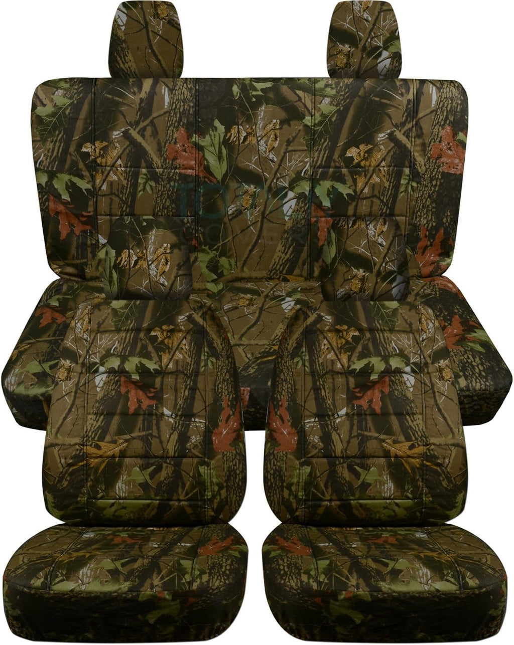 Camouflage Seat Covers Full Set Front & Rear U591
