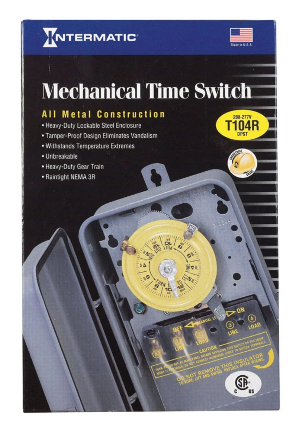 Indoor and Outdoor Mechanical Timer Switch 277 V Gray N503