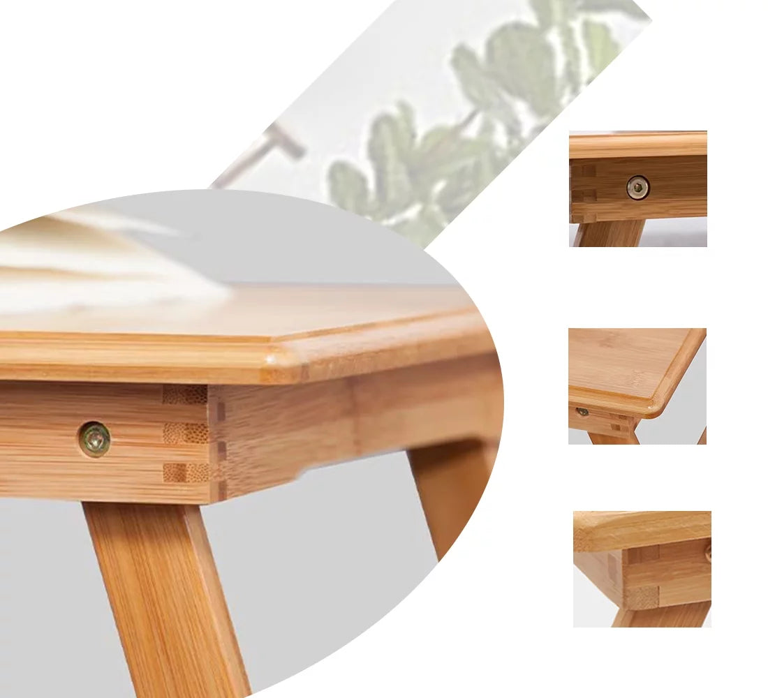 Bamboo Folding Laptop Desk Table Z93500