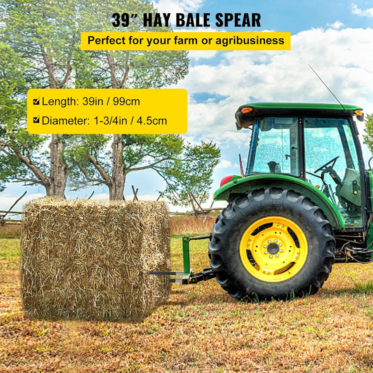 Hay Bale Spear 39 inches 3600 lbs Capacity I479032