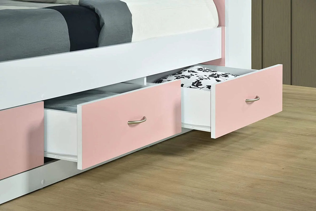 Twin-Size Captain Bed with 3-Drawers and Headboard in Mahogany S8513