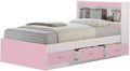 Twin-Size Captain Bed with 3-Drawers and Headboard in Mahogany S8513