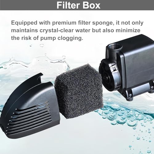 Submersible Pond Filter Fountain Kit 660GPH with Color Light R540940