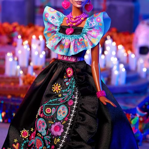 2024 Día De Muertos Collectible Doll in Black Dress H347