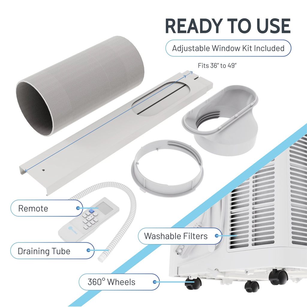 10,000 BTU Portable Air Conditioner & Dehumidifier H15434