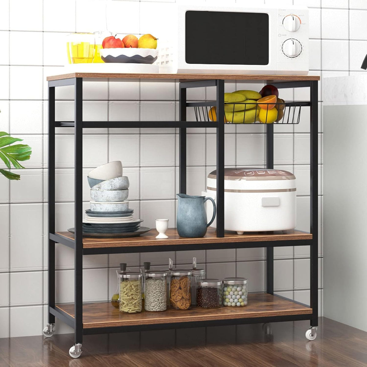 Kitchen Baker's Rack Rustic Brown M805