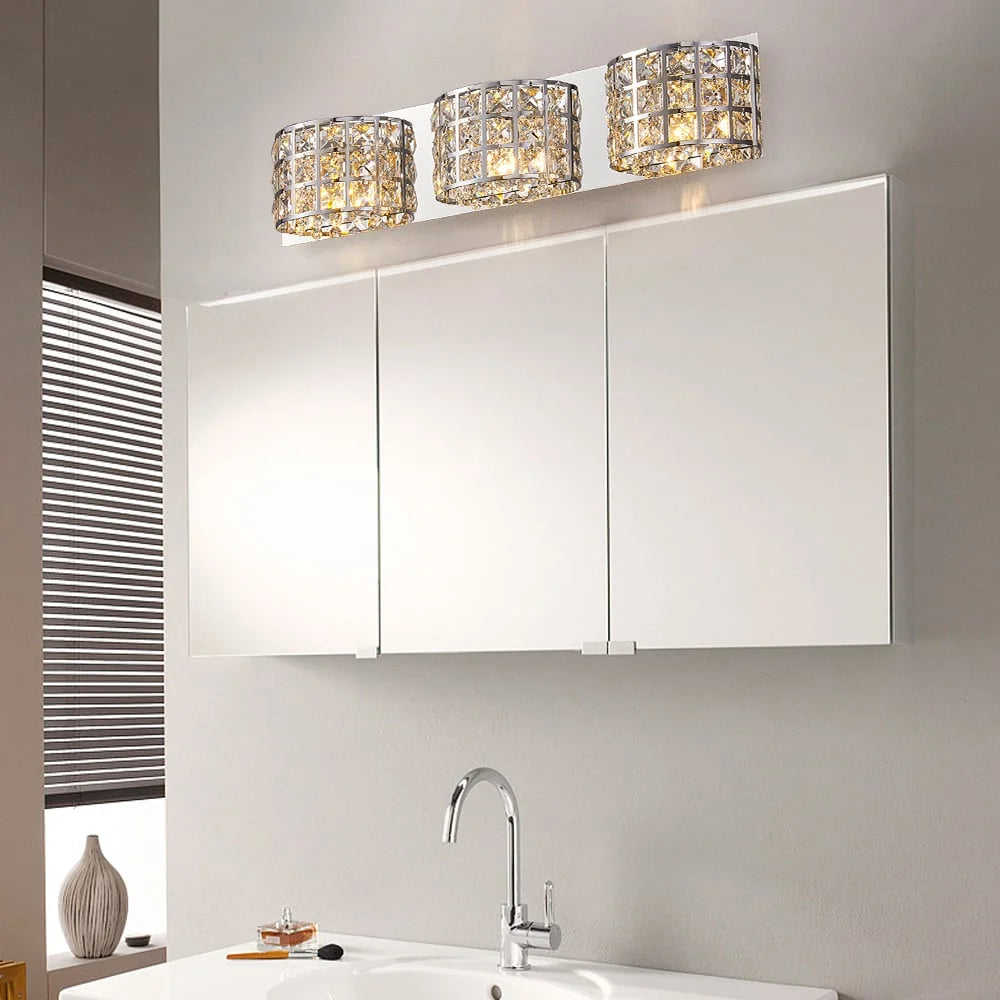 Chrome 3-Light Bath Vanity Wall Light H411