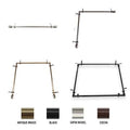 Satin Nickel Adjustable Ceiling Rod Room Divider P90154
