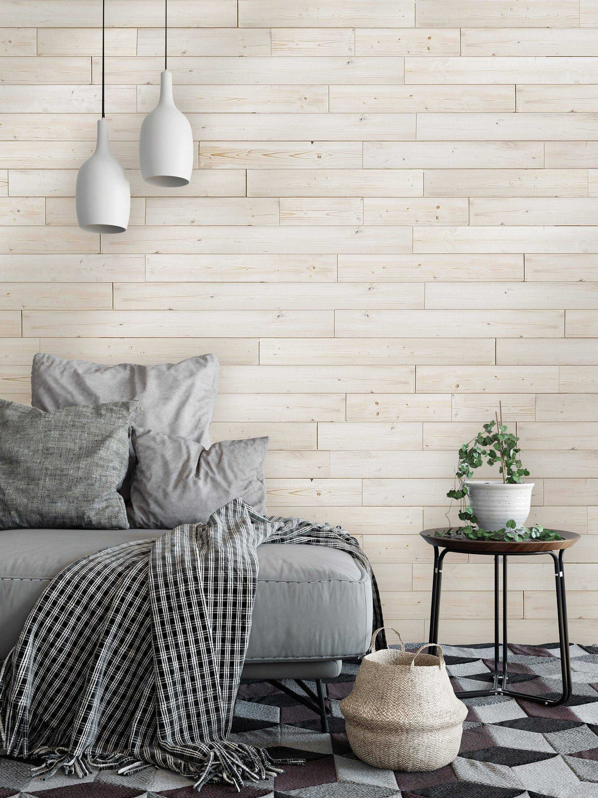 Stained White Pine Shiplap Wall Plank M31679