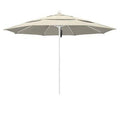 11' Market Umbrella Matted White Olefin-Antique Beige F188427