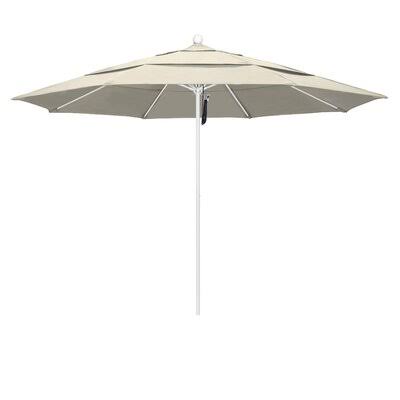 11' Market Umbrella Matted White Olefin-Antique Beige F188427