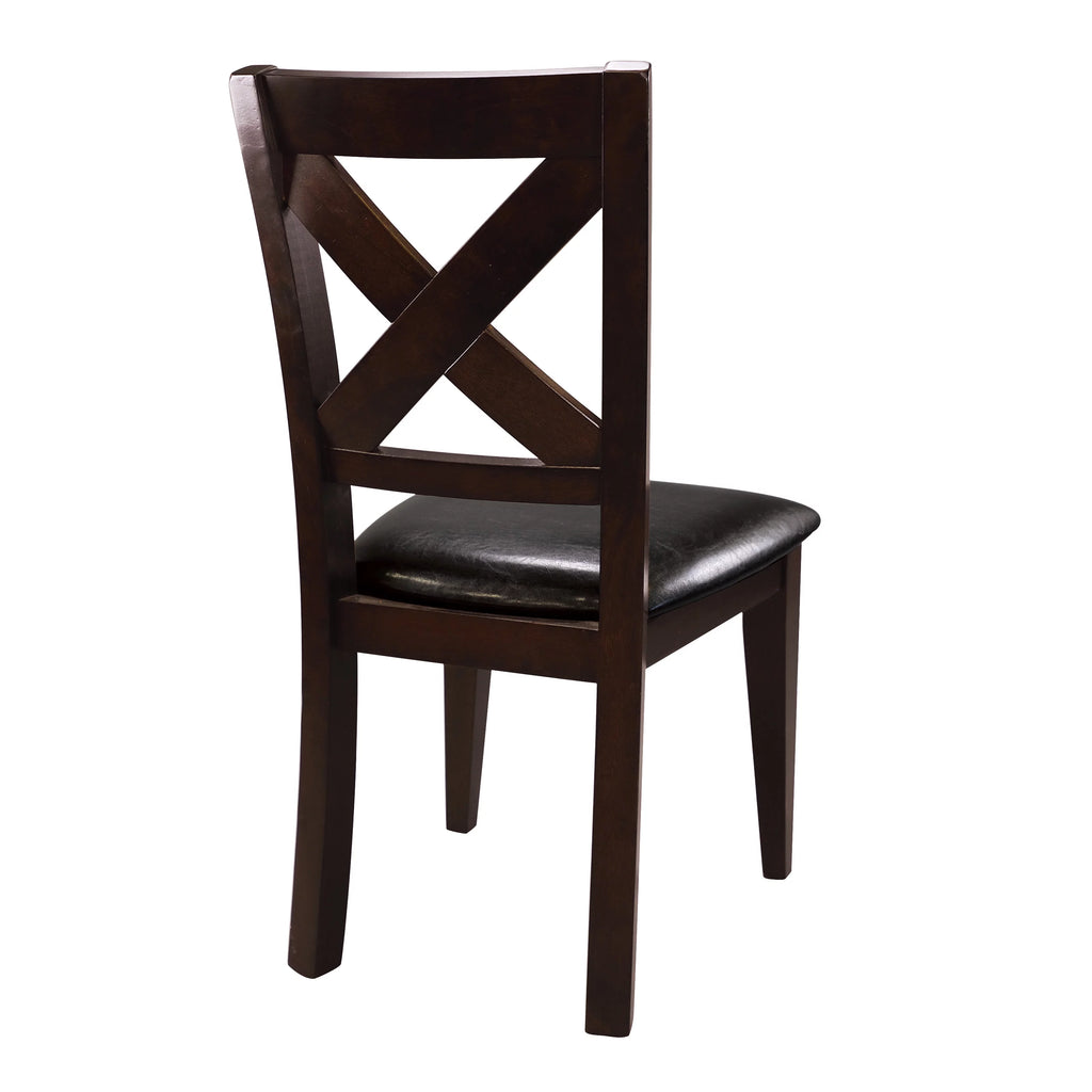 5pc Dining Room Table and 4 Side Chairs Merlot Finish K6478