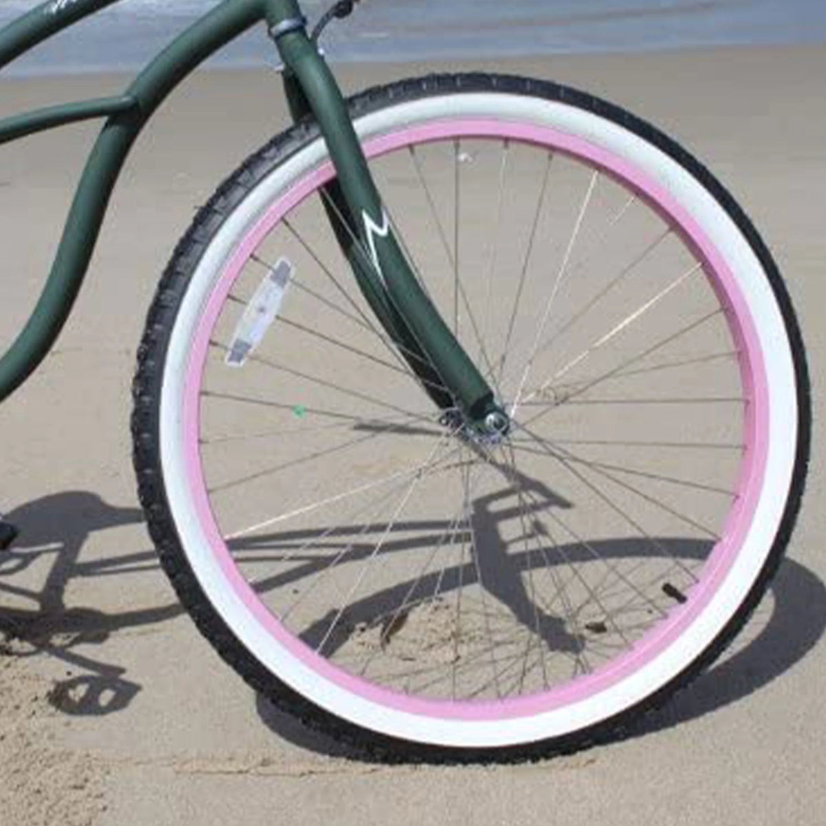 Army Green 26 Womens Beach Cruiser Bicycle I680