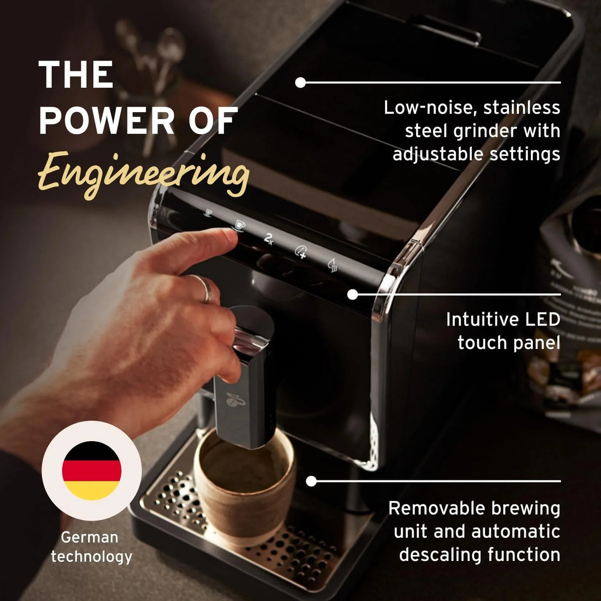 Single Serve Coffee Maker with Built-in Grinder A6077
