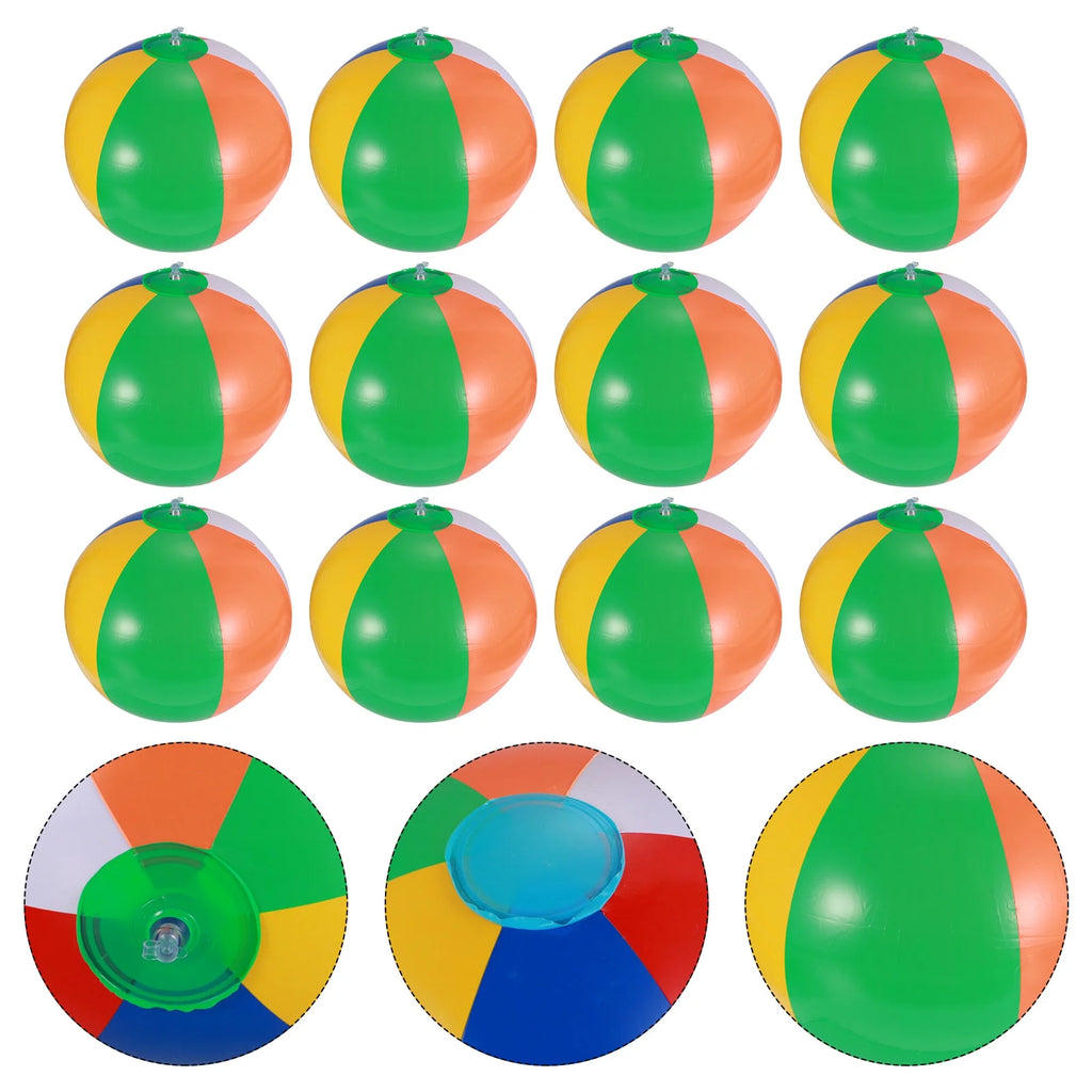 12 Pcs Inflatable Beach Balls Pool Toys Q3963