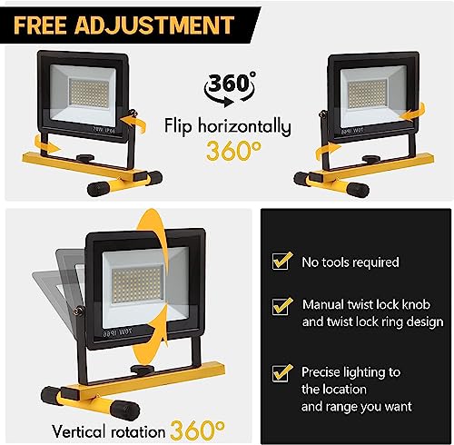 21000 Lumen LED Work Light with Adjustable Tripod Stand J2589