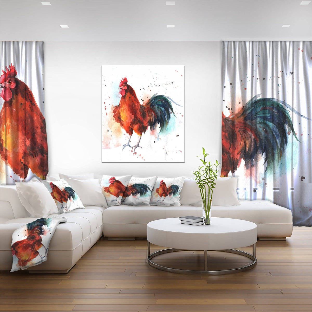 White 12 in. x 20 in. Canvas Print N588785