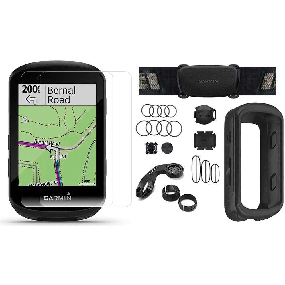 Bike Computer Bundle with Black Silicone Case & Screen Protectors (x2) X242