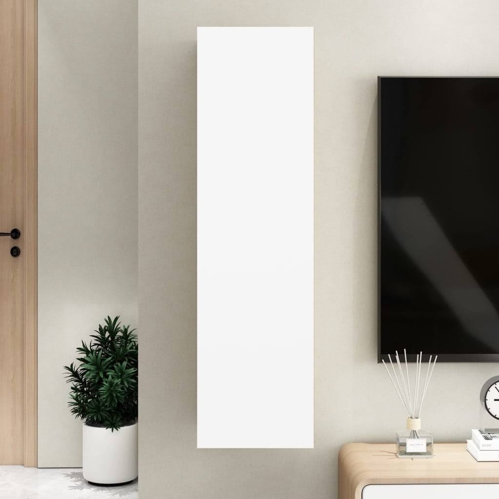 White and Sonoma Oak TV Cabinet Chipboard Z90073