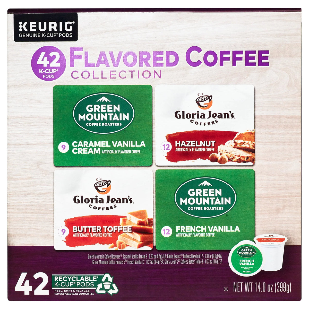 Flavored Variety Coffee K-Cup Pods 42 Count F77127