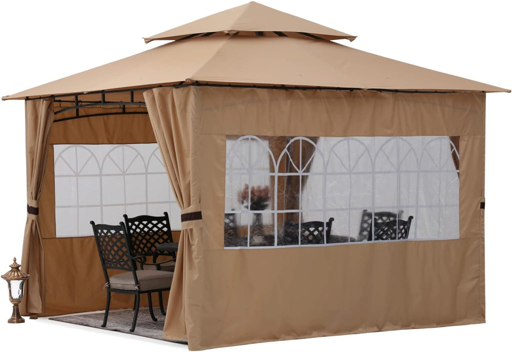 10’x10’ Winter Gazebo with Sidewalls and Church Window C59416