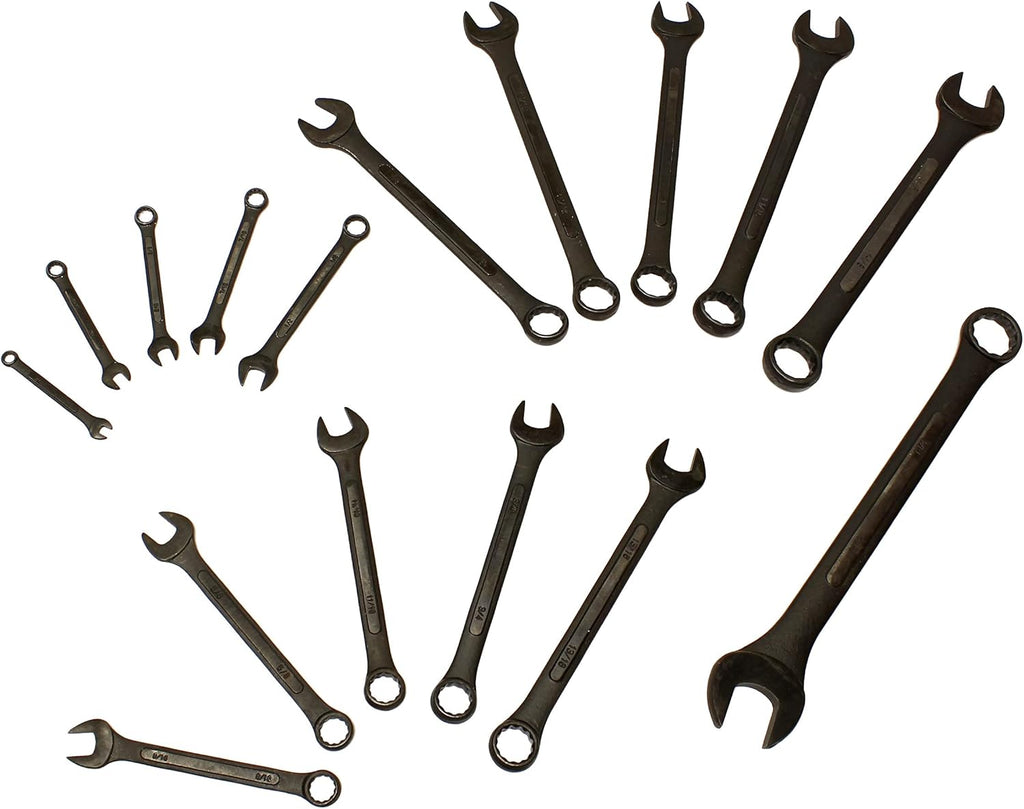 16 Pc SAE Combination Wrench Set with Roll Up Pouch Y535