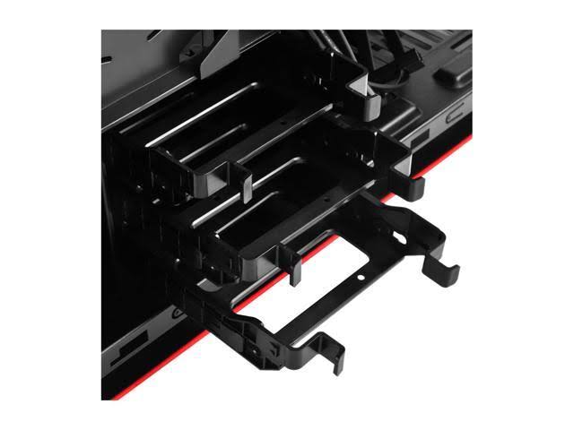 Black Computer Case with Tempered-Glass Side Panel J116