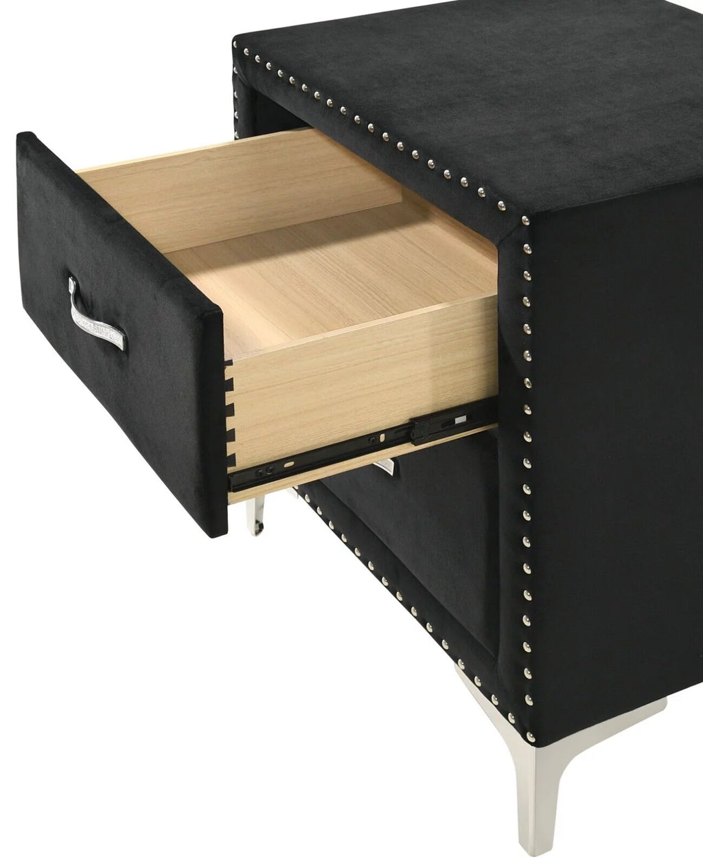 Black Velvet 6pc King Size Bedroom Set B5574