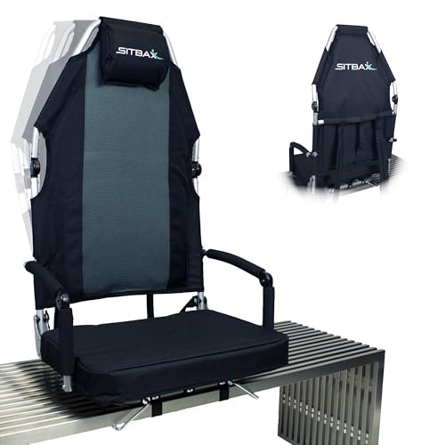 Padded Reclining Stadium Chair with Backpack Straps M42872